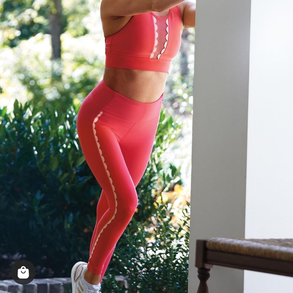 Calia Essential 7/8 Scallop Paradise Pink Leggings